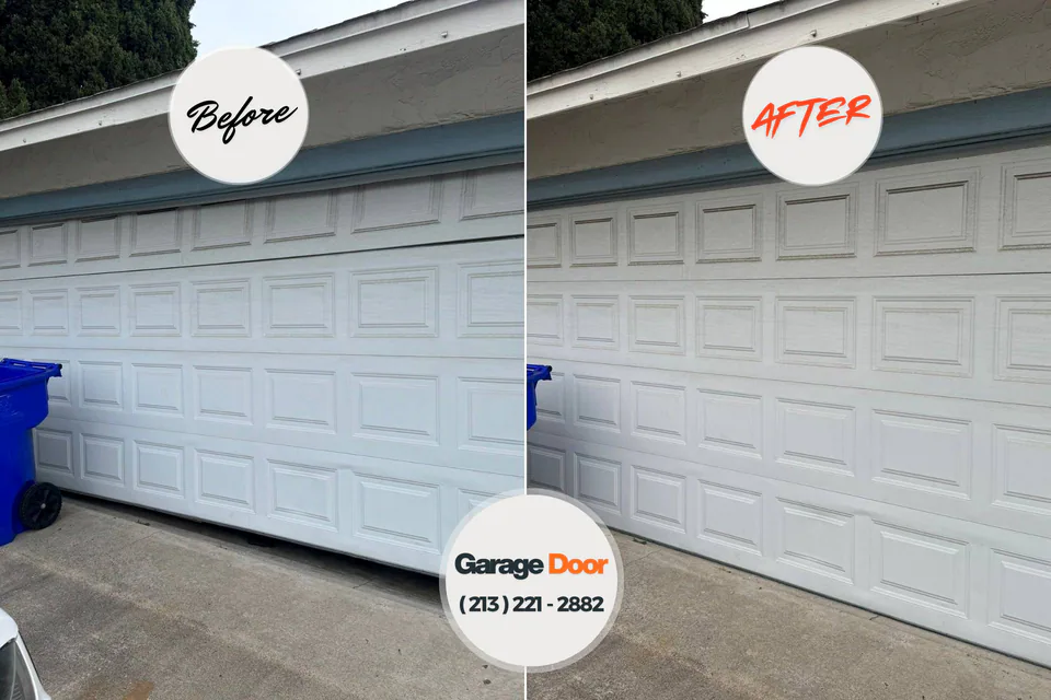 Before and after: garage door repair El Rancho, NM